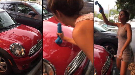 Elle répare sa voiture avec un godemichet !