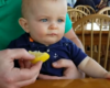 Ce bébé goûtant le citron, fait une tête hilarante!