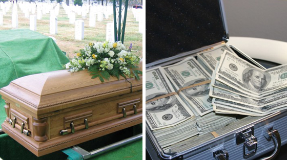 Le mari avait exigé d'être enterré avec tout son argent, mais ce que sa femme a fait est beaucoup mieux