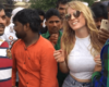 Quand une touriste blonde est en Inde !