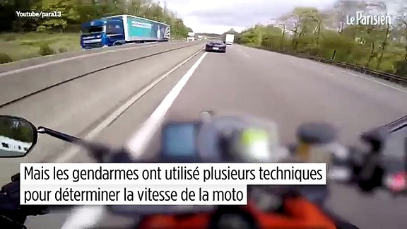 Les gendarmes déterminent la vitesse d'un motard juste sur YouTube