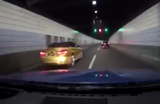 Ils s'amusent a faire une course folle dans un tunnel et finissent en collision !