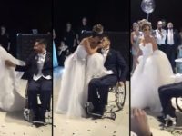 Ils aident le marié handicapé à danser avec sa femme, tellement émouvant !