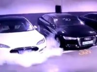 Un modèle S a pris feu dans un parking, Tesla va enquêter