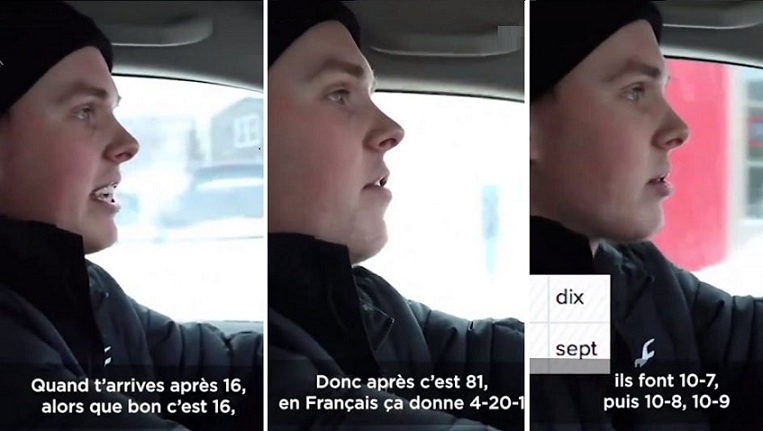 Un chauffeur de taxi américain critique la façon de compter en français