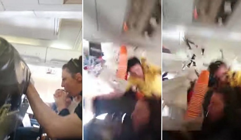 Une hôtesse jetée au plafond lors des graves turbulences dans un avion