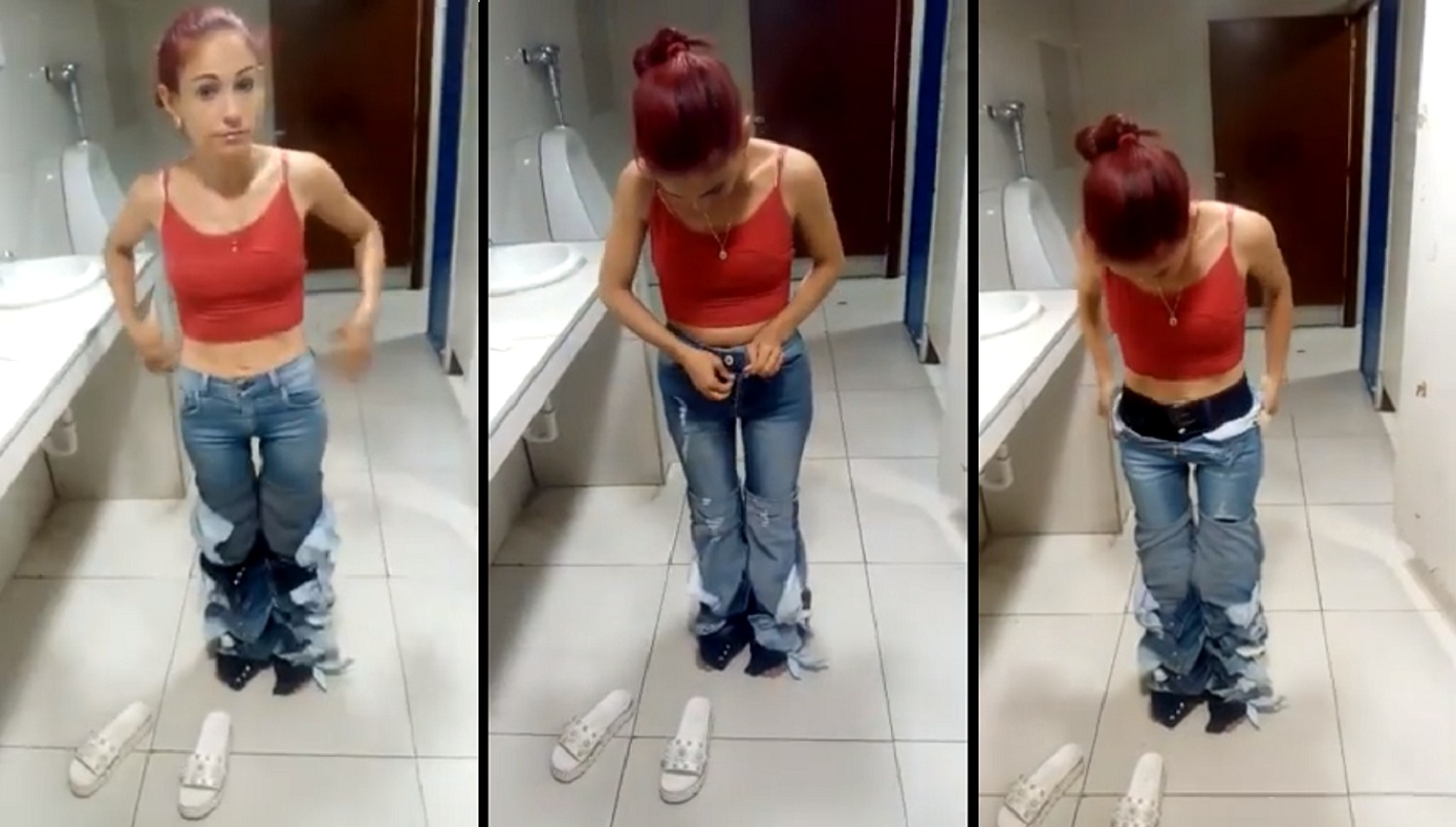 Une femme enlève huit paires de jeans après avoir tenté de les voler